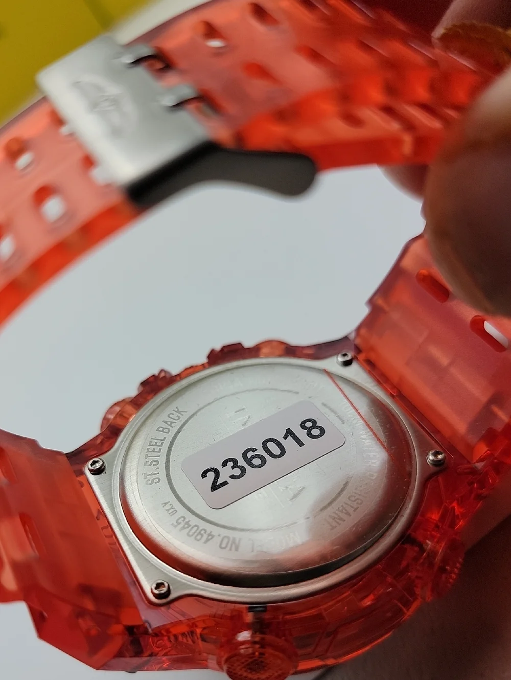 NWT Invicta Racing Burnout Digital Men's Sports Watch 52mm Transparent Red 49045